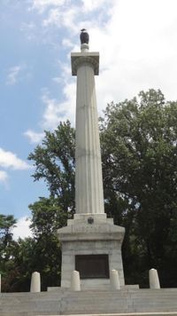 Vele monumenten en beelden van de oorlog tussen de zuidelijke en noordelijke staten