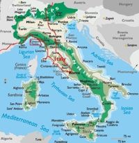 routekaart Italie